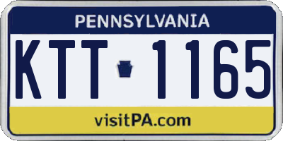 PA license plate KTT1165