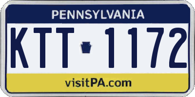 PA license plate KTT1172