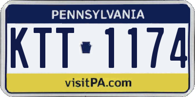 PA license plate KTT1174