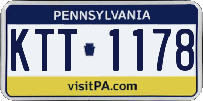 PA license plate KTT1178