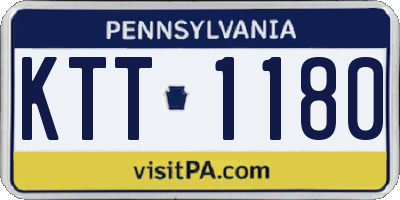 PA license plate KTT1180