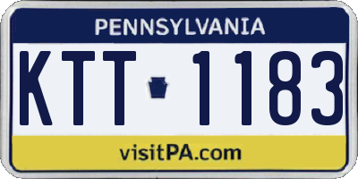 PA license plate KTT1183