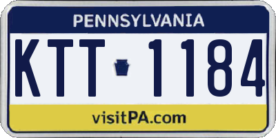 PA license plate KTT1184