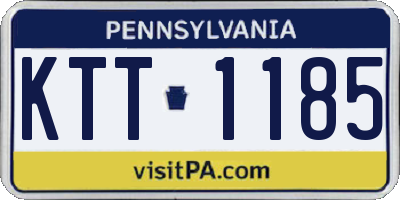 PA license plate KTT1185