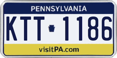PA license plate KTT1186