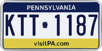 PA license plate KTT1187