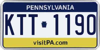 PA license plate KTT1190