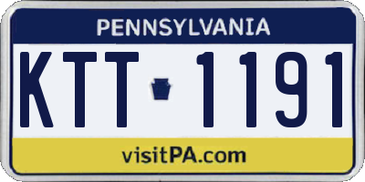 PA license plate KTT1191