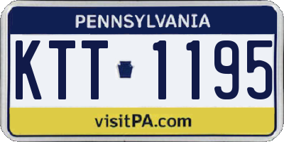 PA license plate KTT1195