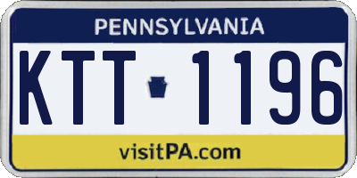PA license plate KTT1196
