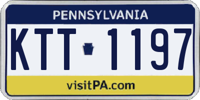 PA license plate KTT1197