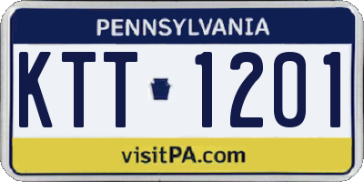 PA license plate KTT1201