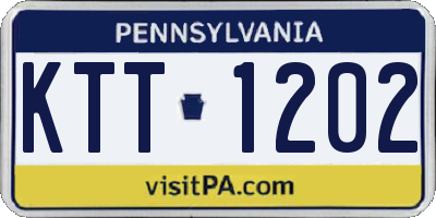 PA license plate KTT1202