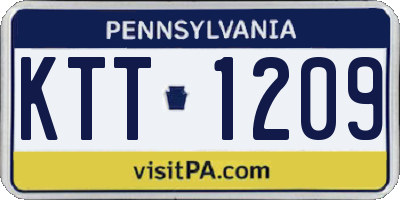 PA license plate KTT1209