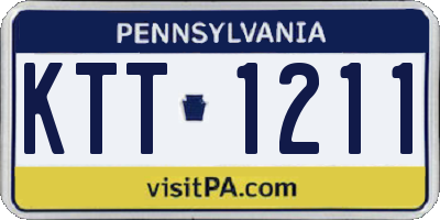 PA license plate KTT1211