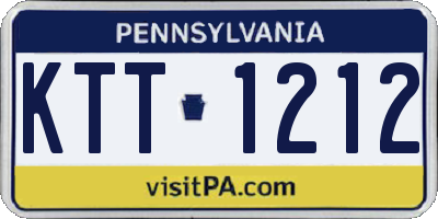 PA license plate KTT1212