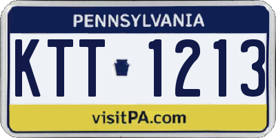 PA license plate KTT1213