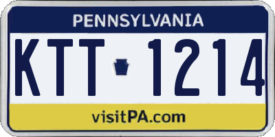 PA license plate KTT1214