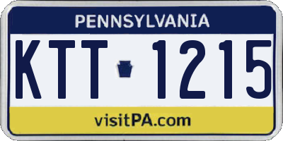 PA license plate KTT1215