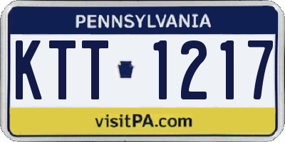 PA license plate KTT1217