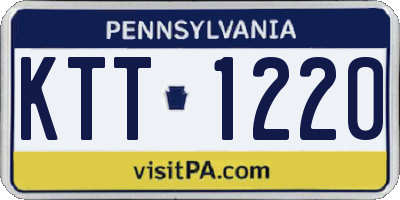 PA license plate KTT1220