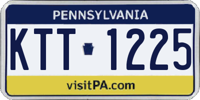 PA license plate KTT1225