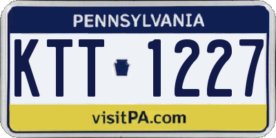 PA license plate KTT1227