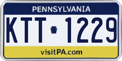 PA license plate KTT1229