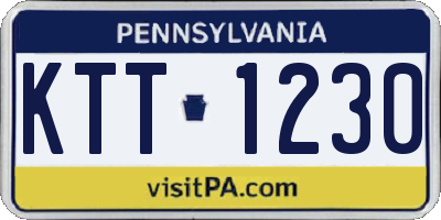 PA license plate KTT1230