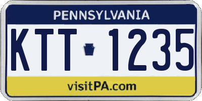 PA license plate KTT1235