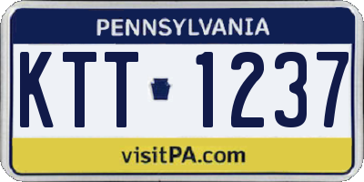PA license plate KTT1237