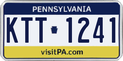 PA license plate KTT1241