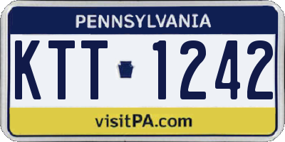PA license plate KTT1242