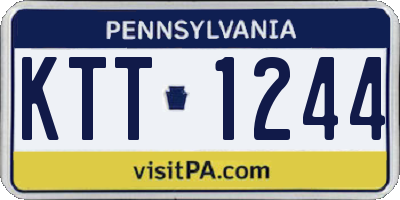 PA license plate KTT1244