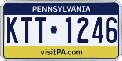 PA license plate KTT1246