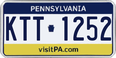 PA license plate KTT1252