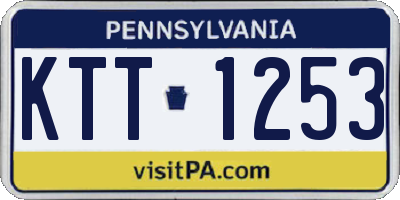 PA license plate KTT1253