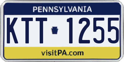 PA license plate KTT1255