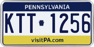 PA license plate KTT1256