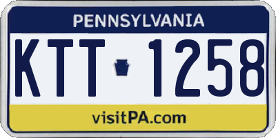 PA license plate KTT1258