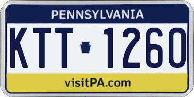 PA license plate KTT1260