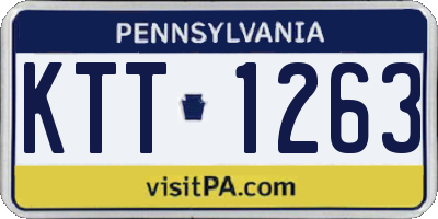 PA license plate KTT1263
