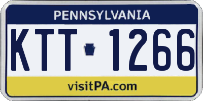 PA license plate KTT1266