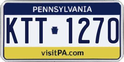PA license plate KTT1270