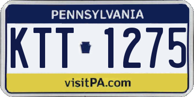 PA license plate KTT1275