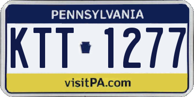 PA license plate KTT1277
