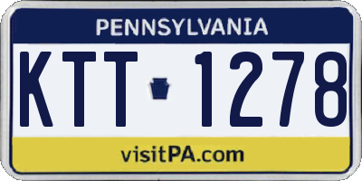 PA license plate KTT1278