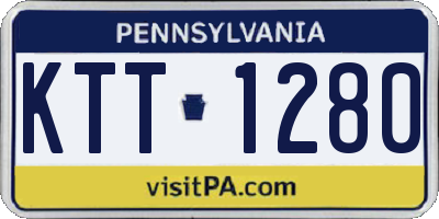 PA license plate KTT1280