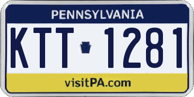 PA license plate KTT1281