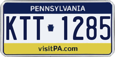 PA license plate KTT1285